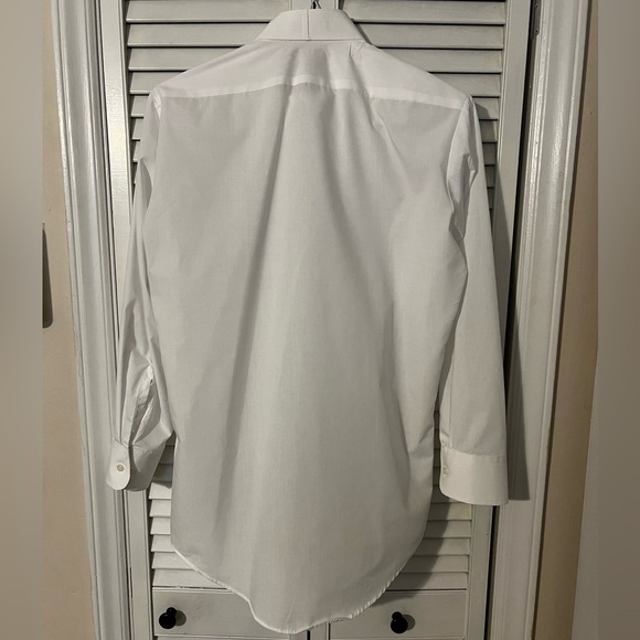 Southeastern Mens Tuxedo Shirt Sz S 30/31 White Button Up Pleated Poly Cotton - Picture 2 of 9